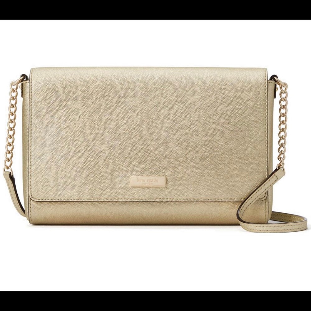 Kate Spade Gold Leather Crossbody/Shoulder Purse